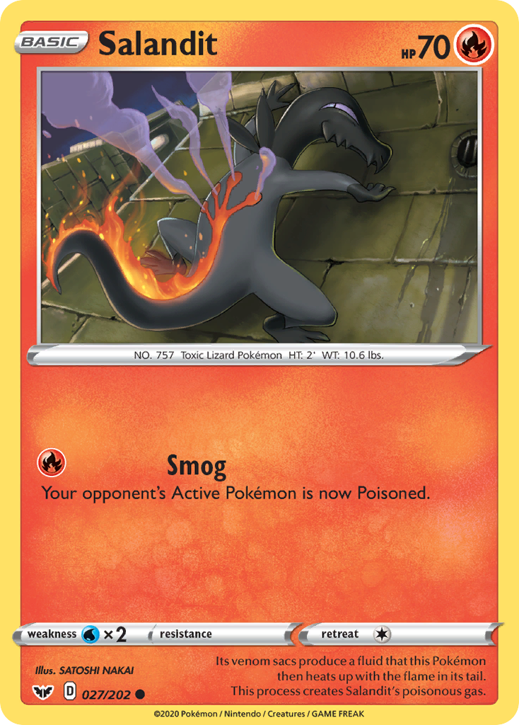Salandit (027/202) [Sword & Shield: Base Set] - The Mythic Store | 24h Order Processing