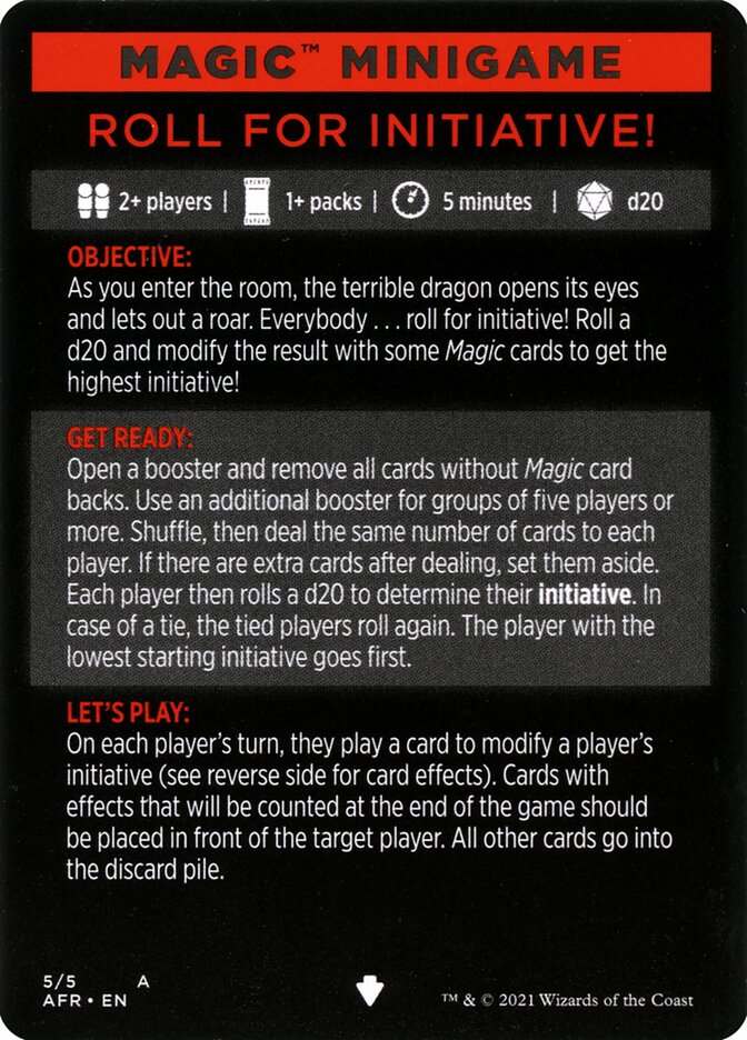 Roll for Initiative (Magic Minigame) [Dungeons & Dragons: Adventures in the Forgotten Realms Minigame] - The Mythic Store | 24h Order Processing