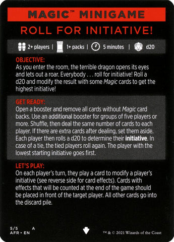 Roll for Initiative (Magic Minigame) [Dungeons & Dragons: Adventures in the Forgotten Realms Minigame] - The Mythic Store | 24h Order Processing