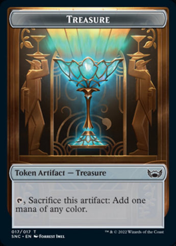 Treasure (017) // Rhino Warrior Double-Sided Token [Streets of New Capenna Tokens] - The Mythic Store | 24h Order Processing