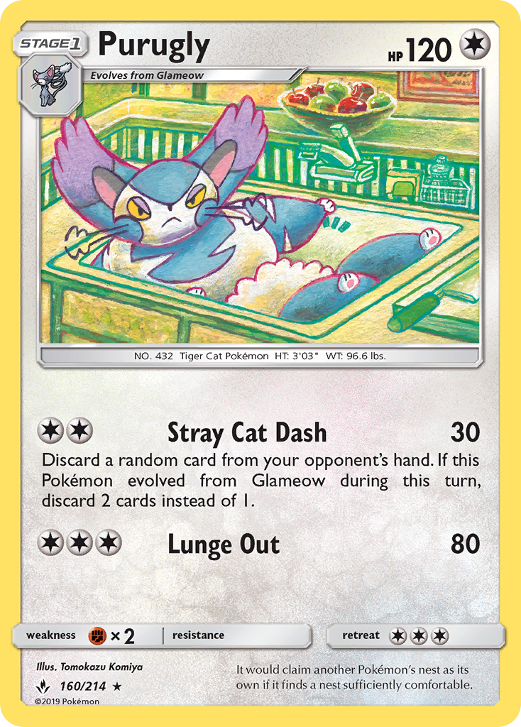 Purugly (160/214) [Sun & Moon: Unbroken Bonds] - The Mythic Store | 24h Order Processing