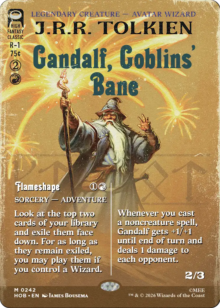 Gandalf, Goblins' Bane (Borderless) [The Hobbit] - The Mythic Store | 24h Order Processing