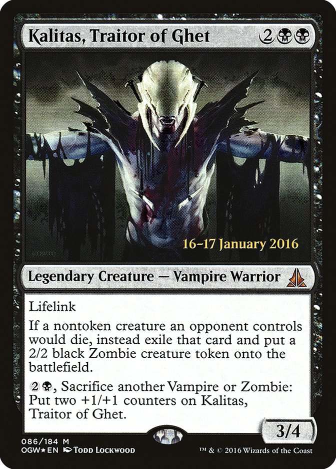 Kalitas, Traitor of Ghet [Oath of the Gatewatch Prerelease Promos] - The Mythic Store | 24h Order Processing