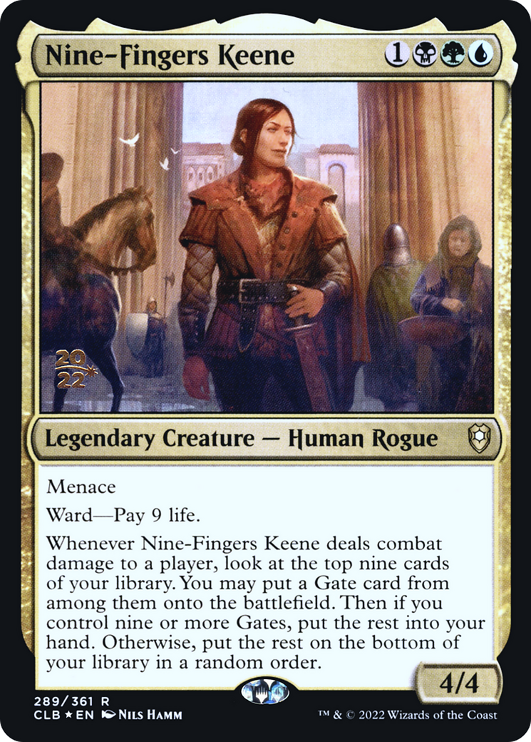 Nine-Fingers Keene [Commander Legends: Battle for Baldur's Gate Prerelease Promos] - The Mythic Store | 24h Order Processing