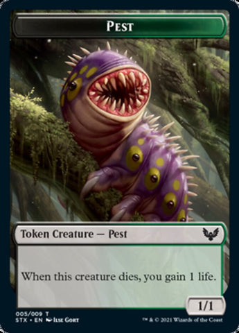 Pest Token [Strixhaven: School of Mages Tokens] - The Mythic Store | 24h Order Processing