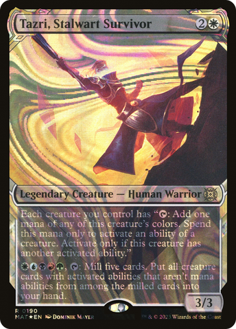Tazri, Stalwart Survivor (Showcase Halo Foil) [March of the Machine: The Aftermath] - The Mythic Store | 24h Order Processing