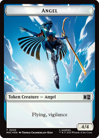 Angel (020) // Vibranium (031) Double-Sided Token (Surge Foil) [Marvel Super Heroes Commander Tokens] - The Mythic Store | 24h Order Processing