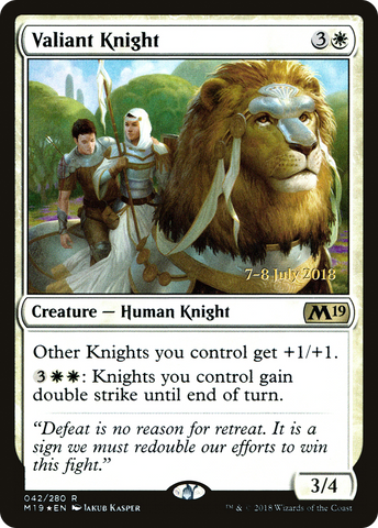 Valiant Knight [Core Set 2019 Prerelease Promos] - The Mythic Store | 24h Order Processing