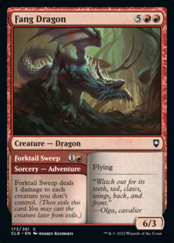 Fang Dragon // Forktail Sweep [Commander Legends: Battle for Baldur's Gate] - The Mythic Store | 24h Order Processing