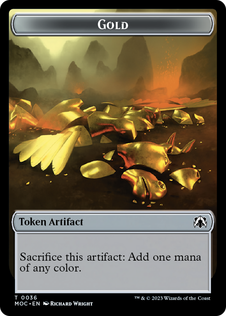 Thopter // Gold Double-Sided Token [March of the Machine Commander Tokens] - The Mythic Store | 24h Order Processing