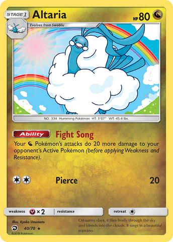 Altaria (40/70) [Sun & Moon: Dragon Majesty] - The Mythic Store | 24h Order Processing