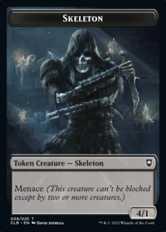 Skeleton Token [Commander Legends: Battle for Baldur's Gate Tokens] - The Mythic Store | 24h Order Processing