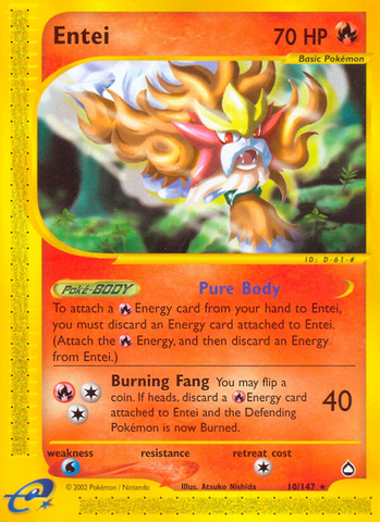 Entei (10/147) [Aquapolis] - The Mythic Store | 24h Order Processing