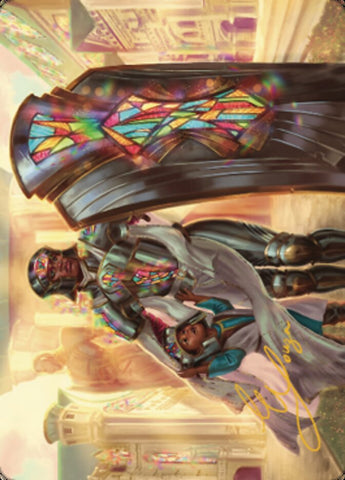 Guardian of New Benalia Art Card (Gold-Stamped Signature) [Dominaria United Art Series] - The Mythic Store | 24h Order Processing