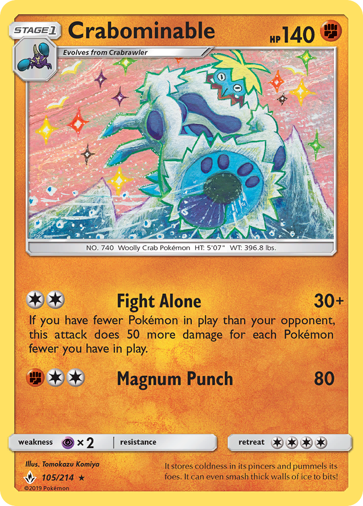 Crabominable (105/214) [Sun & Moon: Unbroken Bonds] - The Mythic Store | 24h Order Processing