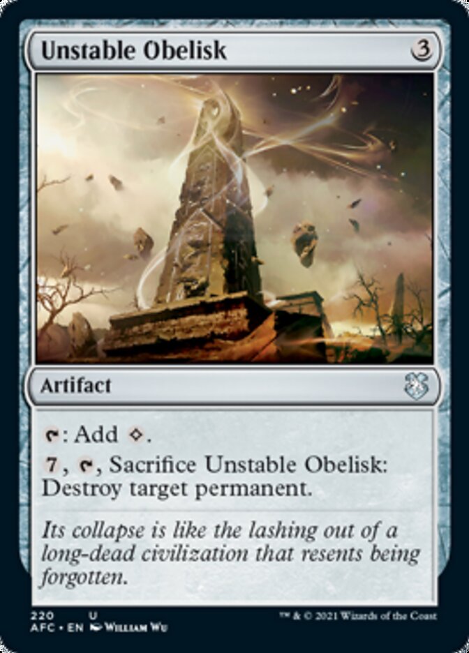 Unstable Obelisk [Dungeons & Dragons: Adventures in the Forgotten Realms Commander] - The Mythic Store | 24h Order Processing