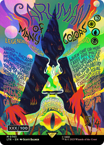 Saruman of Many Colors (Borderless Poster) (Serialized) [The Lord of the Rings: Tales of Middle-Earth] - The Mythic Store | 24h Order Processing