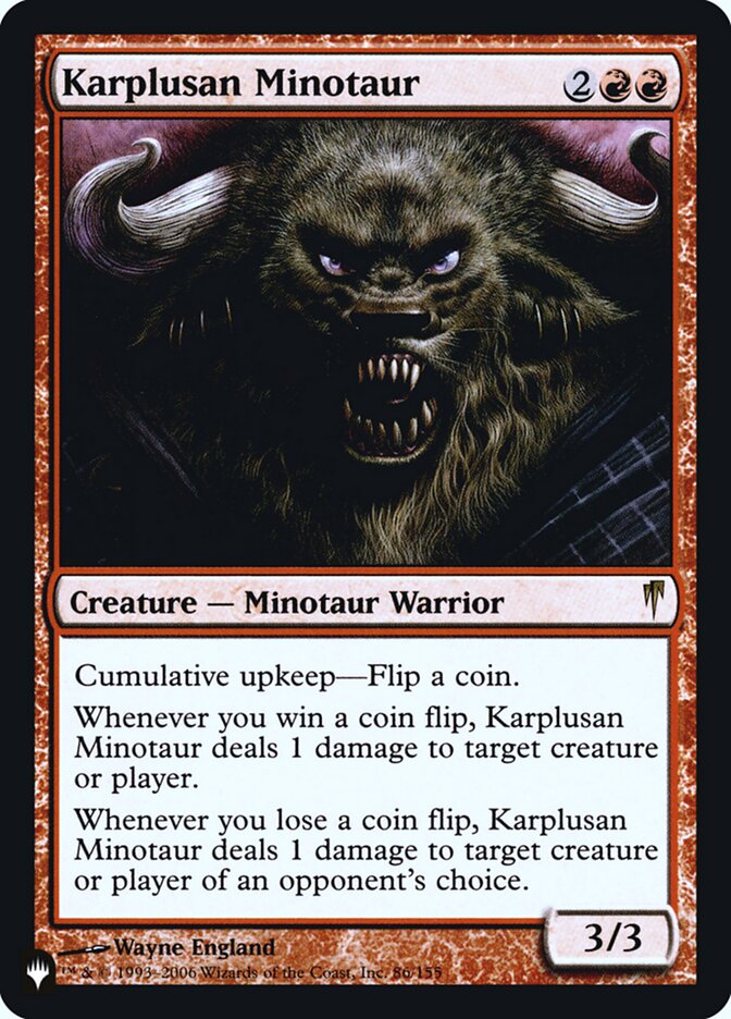 Karplusan Minotaur [Secret Lair: Heads I Win, Tails You Lose] - The Mythic Store | 24h Order Processing