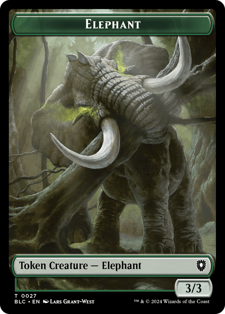 Elephant // Squid Double-Sided Token [Bloomburrow Commander Tokens] - The Mythic Store | 24h Order Processing