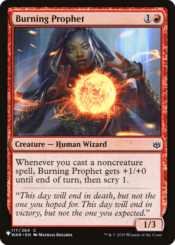 Burning Prophet [The List Reprints] - The Mythic Store | 24h Order Processing