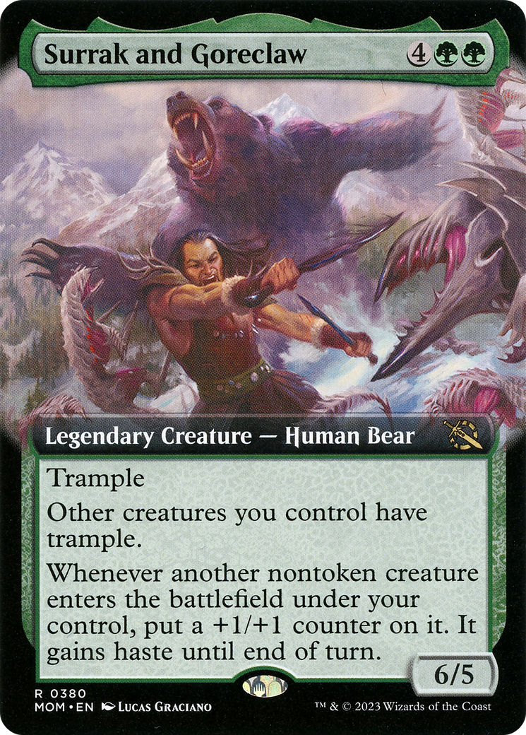 Surrak and Goreclaw (Extended Art) [March of the Machine] - The Mythic Store | 24h Order Processing