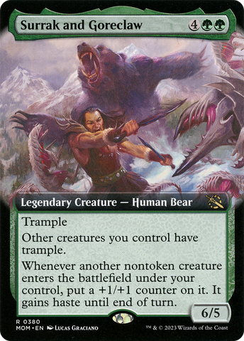 Surrak and Goreclaw (Extended Art) [March of the Machine] - The Mythic Store | 24h Order Processing