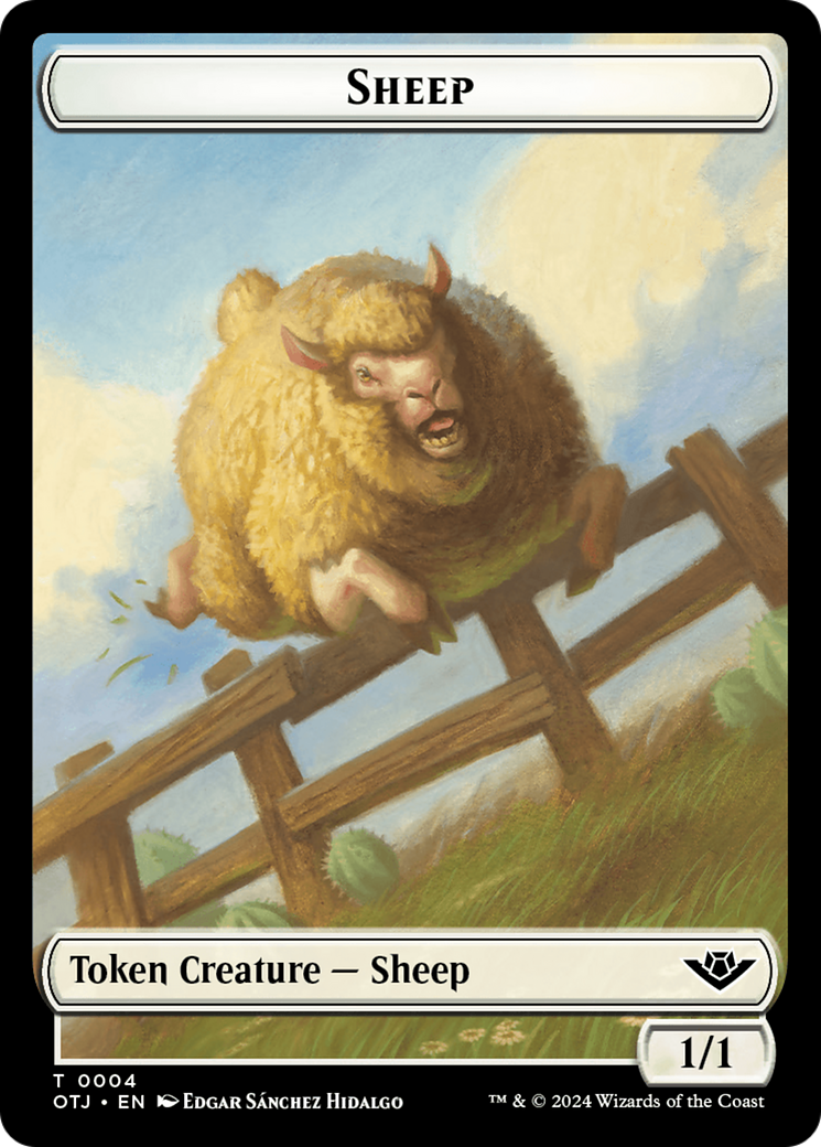 Treasure // Sheep Double-Sided Token [Outlaws of Thunder Junction Tokens] - The Mythic Store | 24h Order Processing