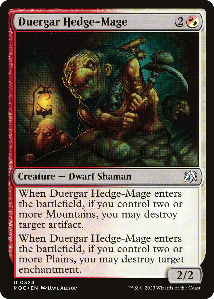 Duergar Hedge-Mage [March of the Machine Commander] - The Mythic Store | 24h Order Processing