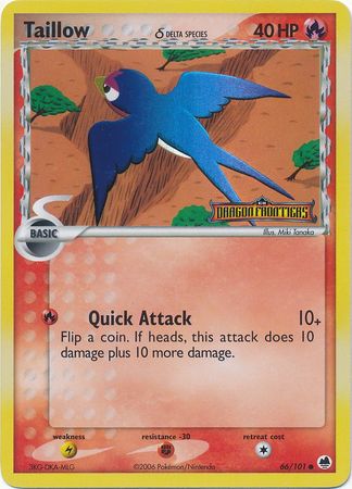 Taillow (66/101) (Delta Species) (Stamped) [EX: Dragon Frontiers] - The Mythic Store | 24h Order Processing