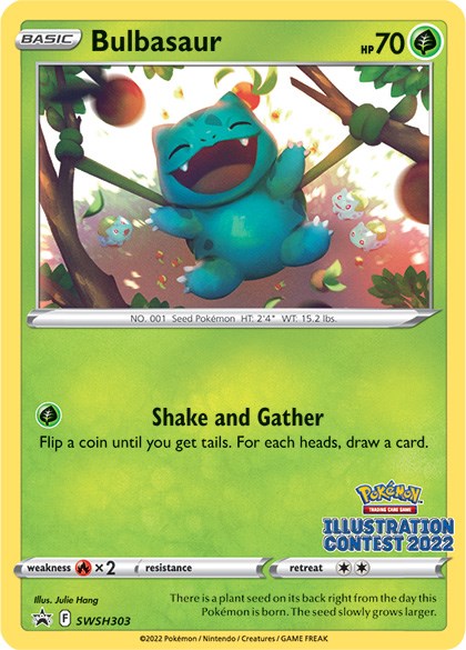 Bulbasaur (SWSH303) (Illustration Contest 2022) [Sword & Shield: Black Star Promos] - The Mythic Store | 24h Order Processing