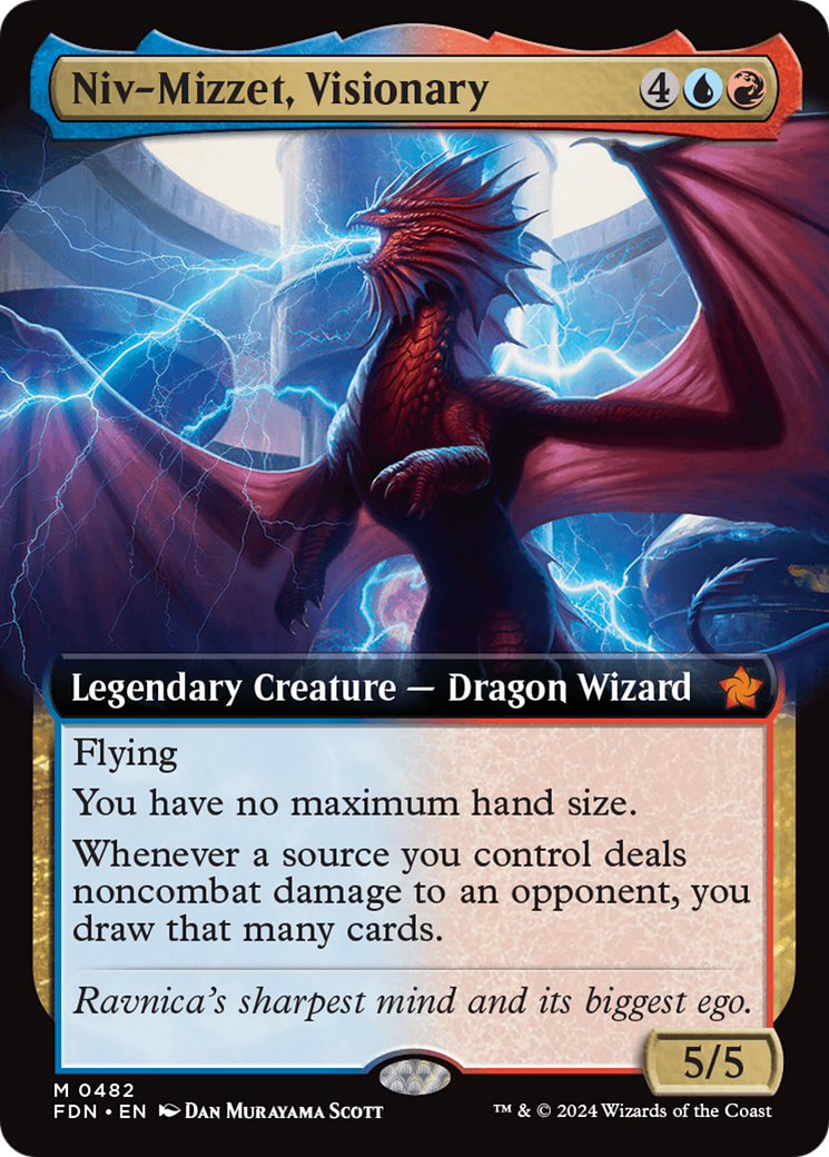 Niv-Mizzet, Visionary (Extended Art) [Foundations] - The Mythic Store | 24h Order Processing