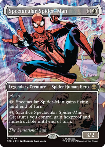 Spectacular Spider-Man (0239) (Borderless) (Textured Foil) [Marvel's Spider-Man] - The Mythic Store | 24h Order Processing