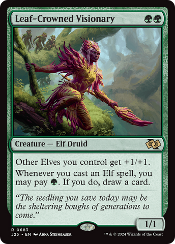 Leaf-Crowned Visionary [Foundations Jumpstart] - The Mythic Store | 24h Order Processing