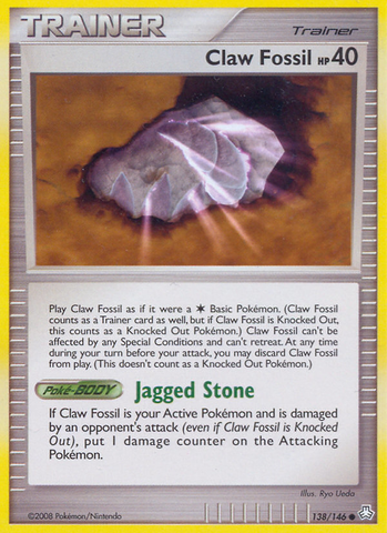 Claw Fossil (138/146) [Diamond & Pearl: Legends Awakened] - The Mythic Store | 24h Order Processing