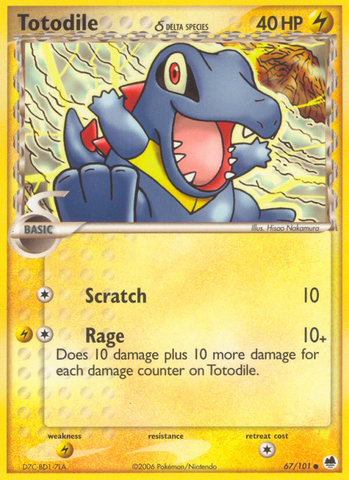 Totodile (67/101) (Delta Species) [EX: Dragon Frontiers] - The Mythic Store | 24h Order Processing