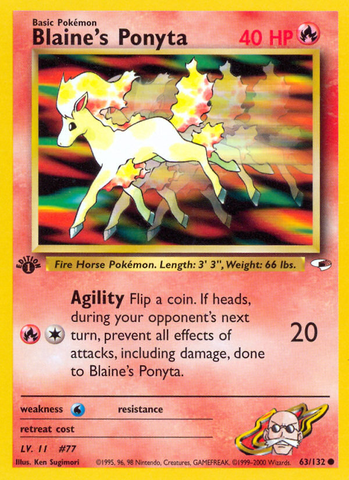 Blaine's Ponyta (63/132) [Gym Heroes 1st Edition] - The Mythic Store | 24h Order Processing