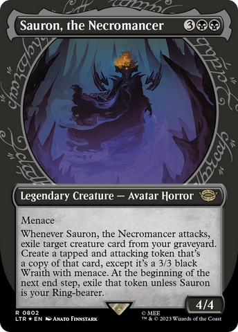 Sauron, the Necromancer (Showcase) (Surge Foil) [The Lord of the Rings: Tales of Middle-Earth] - The Mythic Store | 24h Order Processing
