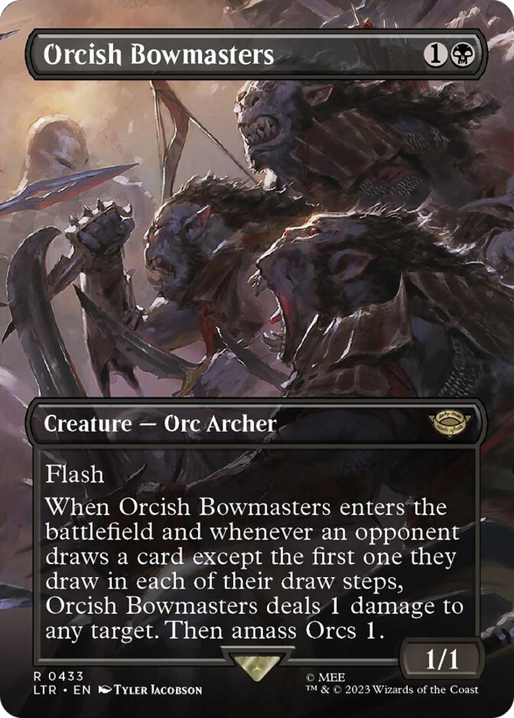 Orcish Bowmasters (Borderless Alternate Art) [The Lord of the Rings: Tales of Middle-Earth] - The Mythic Store | 24h Order Processing