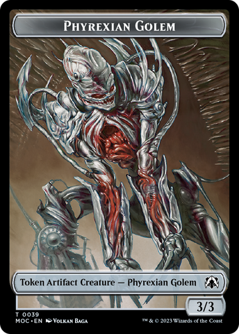 Phyrexian Golem // Phyrexian Horror Double-Sided Token [March of the Machine Commander Tokens] - The Mythic Store | 24h Order Processing