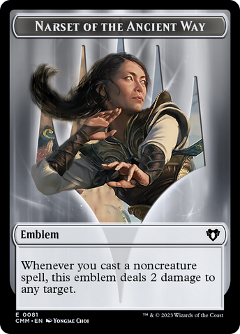 Narset of the Ancient Way Emblem // Wizard Double-Sided Token [Commander Masters Tokens] - The Mythic Store | 24h Order Processing