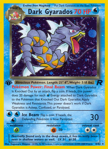 Dark Gyarados (8/82) [Team Rocket 1st Edition] - The Mythic Store | 24h Order Processing