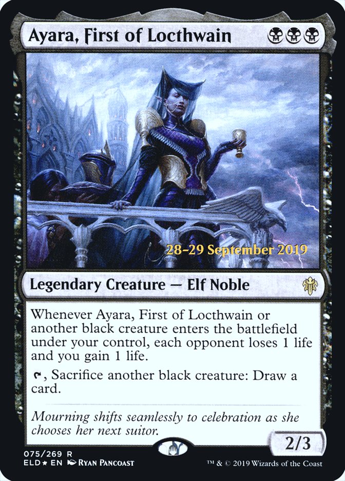 Ayara, First of Locthwain [Throne of Eldraine Prerelease Promos] - The Mythic Store | 24h Order Processing