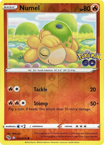 Numel (013/078) (Peelable Ditto) [Pokémon GO] - The Mythic Store | 24h Order Processing