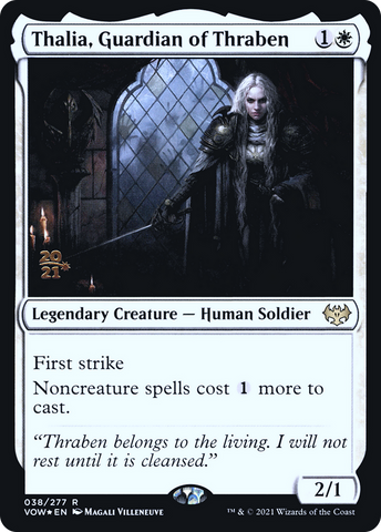 Thalia, Guardian of Thraben [Innistrad: Crimson Vow Prerelease Promos] - The Mythic Store | 24h Order Processing