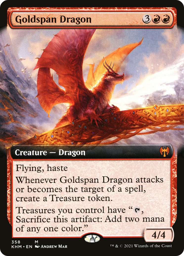Goldspan Dragon (Extended Art) [Kaldheim] - The Mythic Store | 24h Order Processing