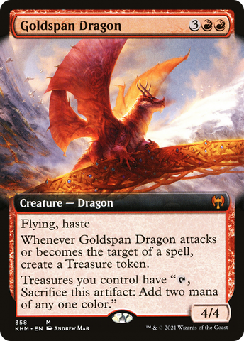 Goldspan Dragon (Extended Art) [Kaldheim] - The Mythic Store | 24h Order Processing