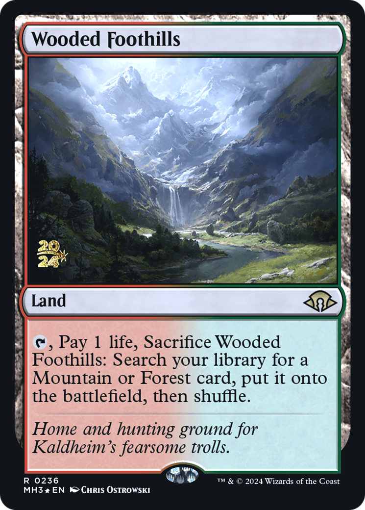 Wooded Foothills [Modern Horizons 3 Prerelease Promos] - The Mythic Store | 24h Order Processing