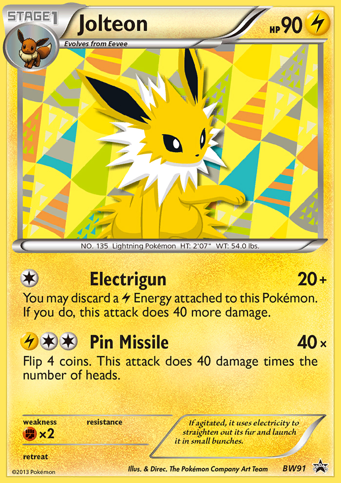 Jolteon (BW91) [Black & White: Black Star Promos] - The Mythic Store | 24h Order Processing