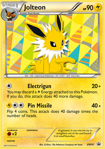 Jolteon (BW91) [Black & White: Black Star Promos] - The Mythic Store | 24h Order Processing