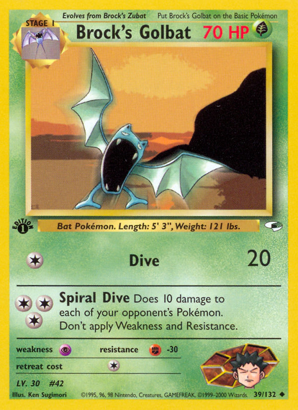 Brock's Golbat (39/132) [Gym Heroes 1st Edition] - The Mythic Store | 24h Order Processing